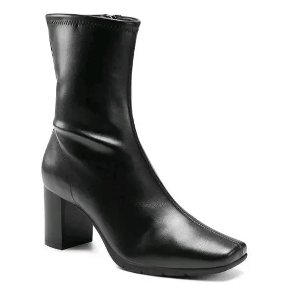 Aerosoles ~Woman Size 9.5W~ Black Miley Mid-Ca Ankle Boots NWOB. - Picture 1 of 14